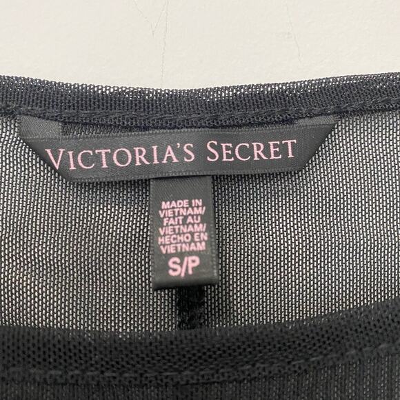Victoria's Secret Black Mesh Workout Tank Size Small - Picture 3 of 5